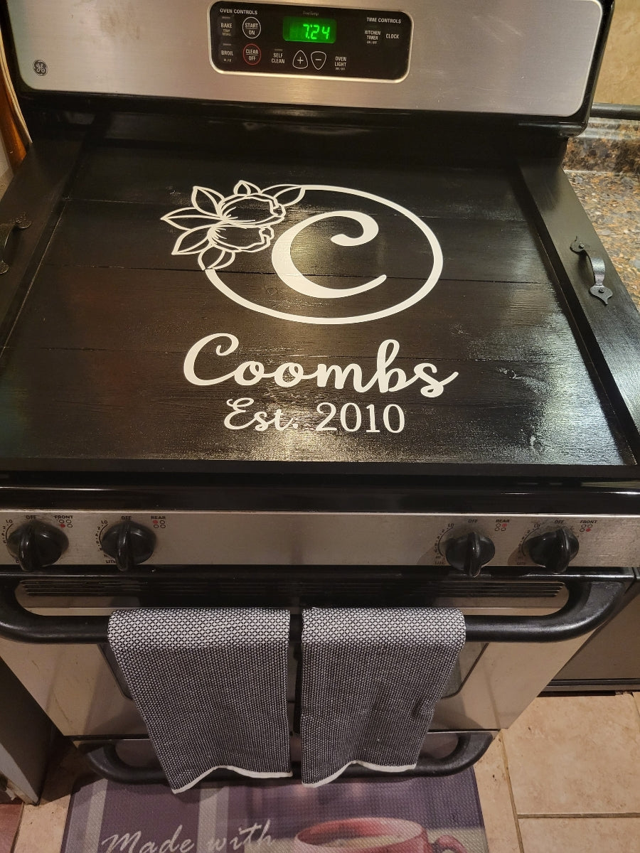 Personalized & Custom Wooden Stove Top Cover